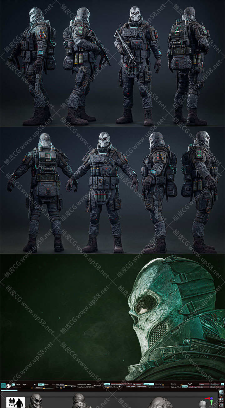 Maya & ZBrush 3A游戏角色创建详细分步指南视频教程(中文字幕)