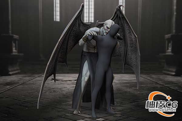 Unreal Engine德古拉伯爵吸血鬼3D角色模型资源