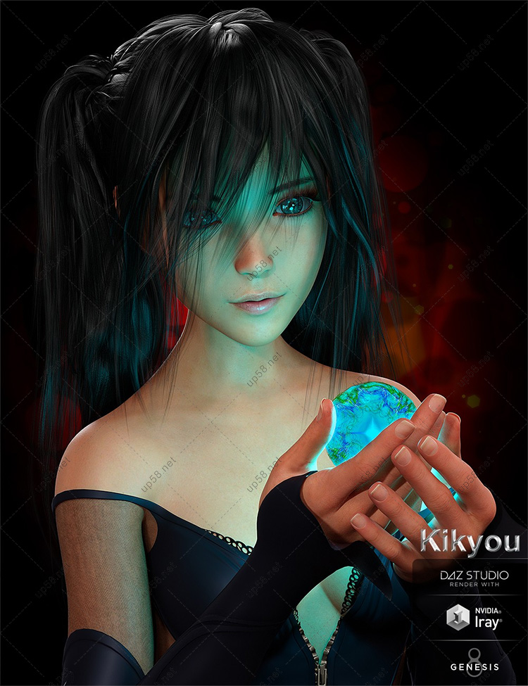 DAZ 3D漂亮女孩3D模型 Kikyou for Genesis 8