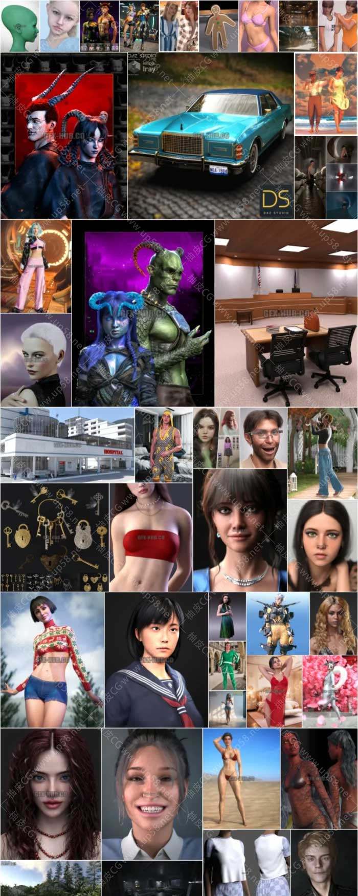 Daz studio 3D角色模型素材合集2026年度1月第二波