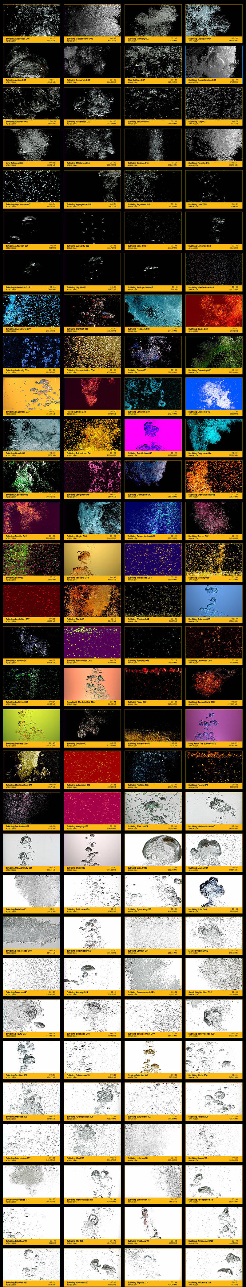 130种4K高清水中气泡水泡冒泡动画特效素材库 V38: Liquid Bubbles
