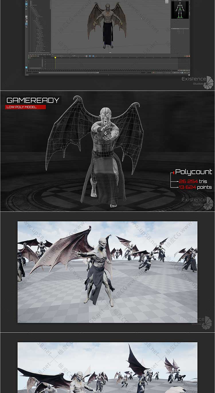 Unreal Engine德古拉伯爵吸血鬼3D角色模型资源