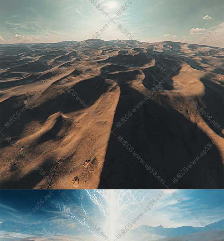 E3D/OBJ山脉雪山火山外星地形地貌3D模型 8K高清贴图 Element 3D