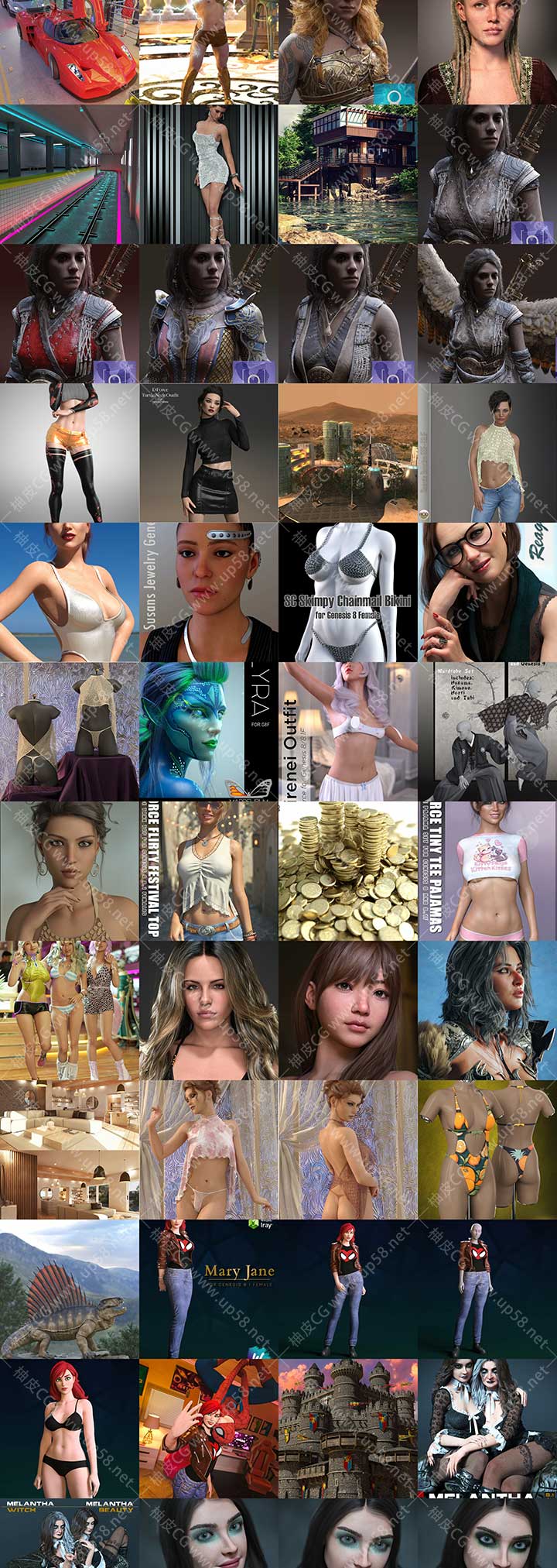 Daz studio 3D角色模型素材合集2025年度4月第二波