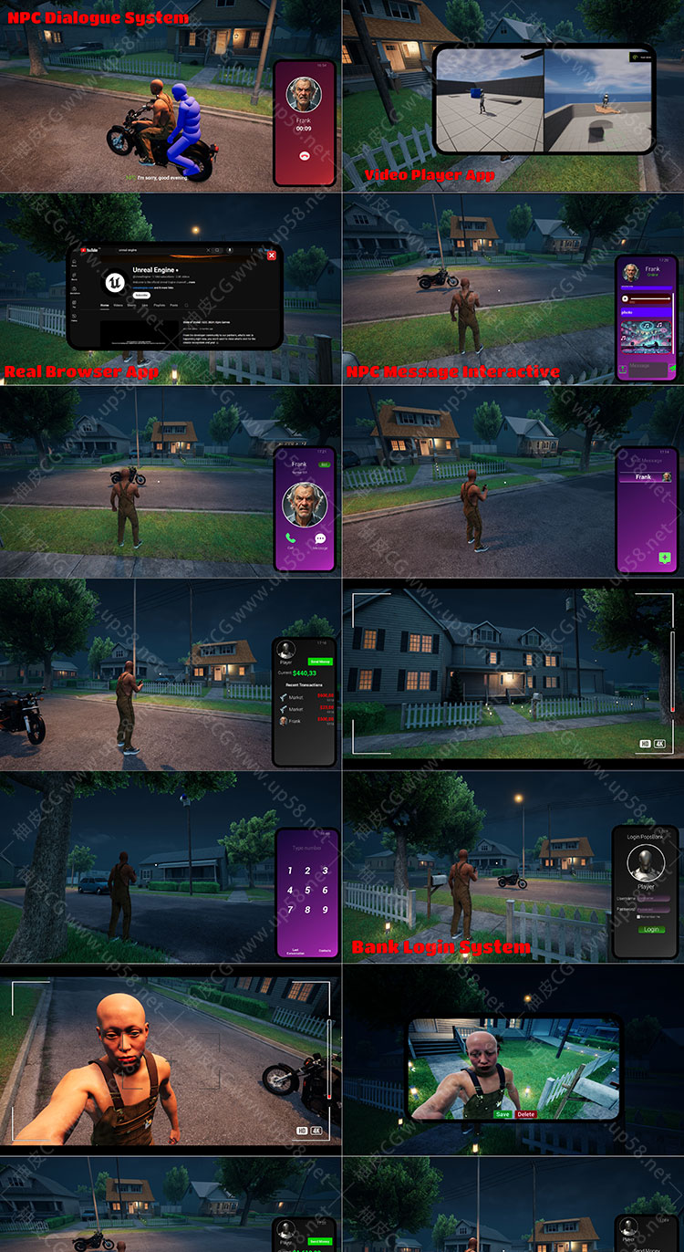 Unreal Engine拨号语音与交互式UI高级通话系统插件Advanced Phone System V3