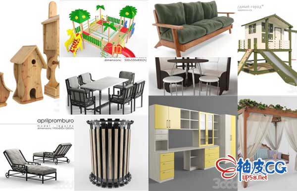 970个3DSMAX室内装饰家居灯具装饰件3D模型合集