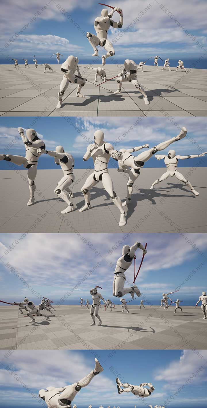 538个Unreal Engine战斗动作动画素材包