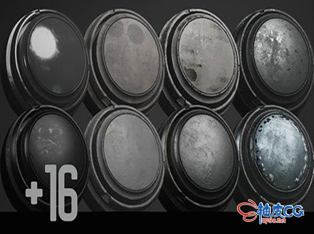 16种Substance Painter金属塑料玻璃织物油漆智能材质