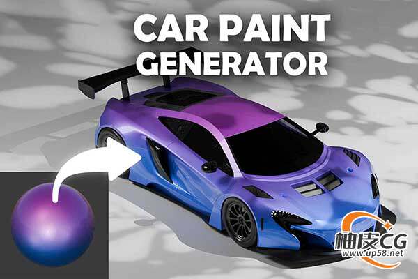 [汉化版]Blender一键生成展厅级程序化汽车涂装材质插件Car Paint Generator v1.1.0