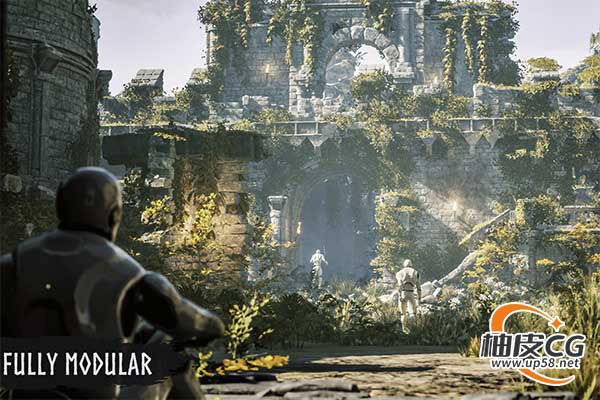 Unreal Engine中世纪城堡与地牢模块化建筑素材库Modular Castle & Dungeon