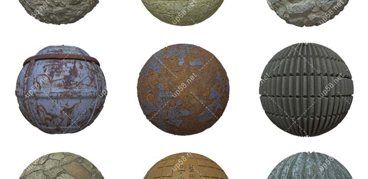 室外建筑设计路面墙面高清材质球纹理贴图素材