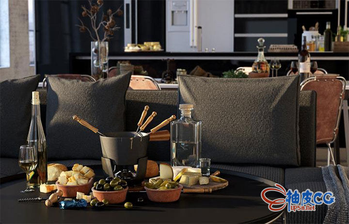 食品水果干果蔬菜餐饮器皿高精度3D模型