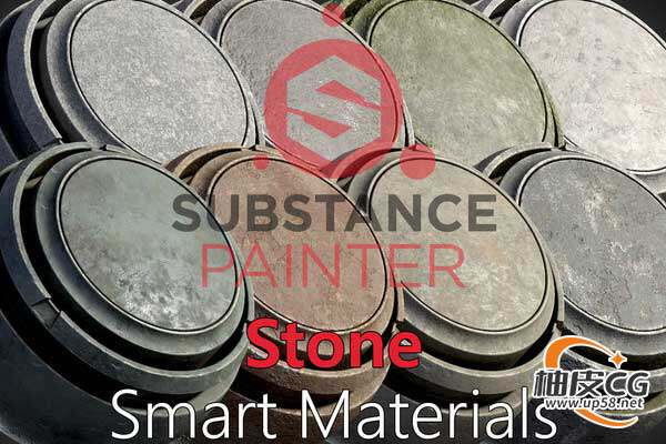 8种Substance Painter建筑影视场景写实岩石智能材质