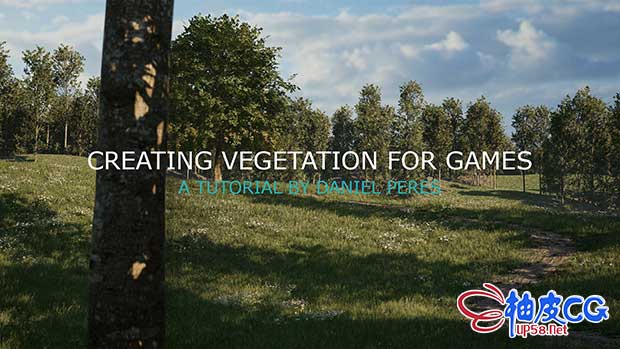 Blender / UE4 / PS创建游戏植被树木草地视频教程