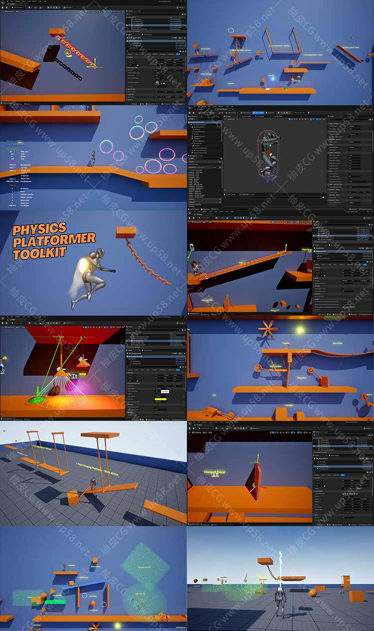 Unreal Engine专业级物理交互平台游戏框架Physics Platformer Toolkit