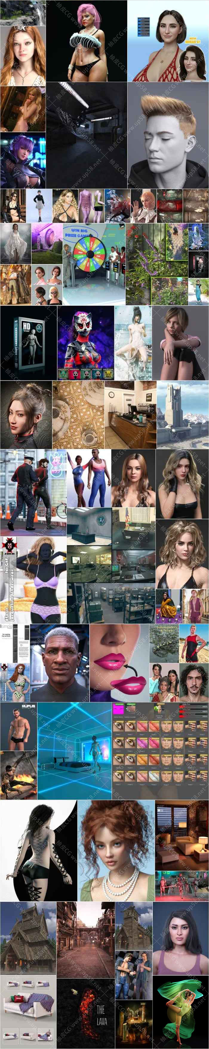Daz studio 3D角色模型素材合集2026年度4月第一波