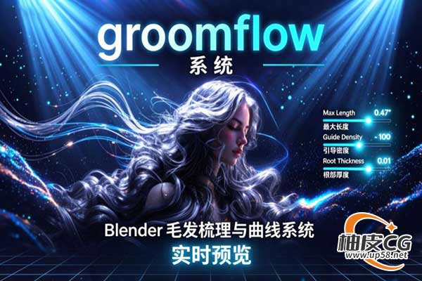 [中文汉化版]Blender高级引导式美发插件Groomflow Pro v1.4.4+中文版使用指南