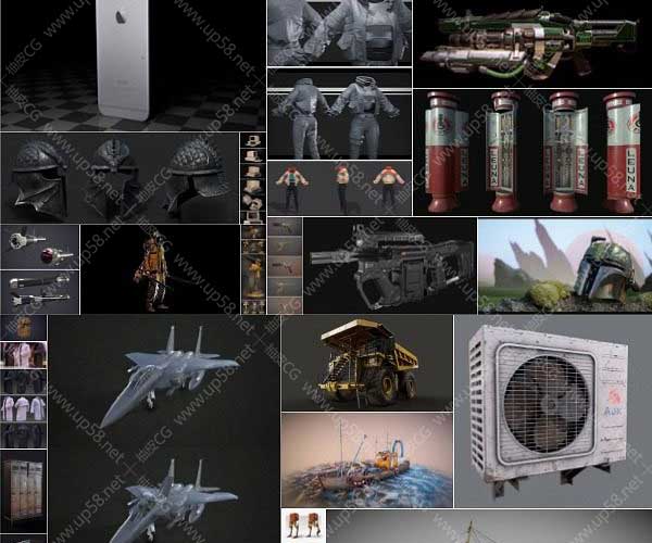 96套游戏3D模型合集 PBR Game 3D-Models Bundle June 2020