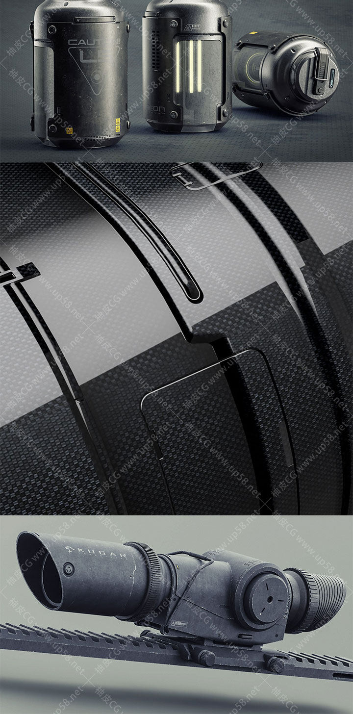 Blender模型硬表面材质纹理插件MaterialWorks(中文字幕教程)+资源库