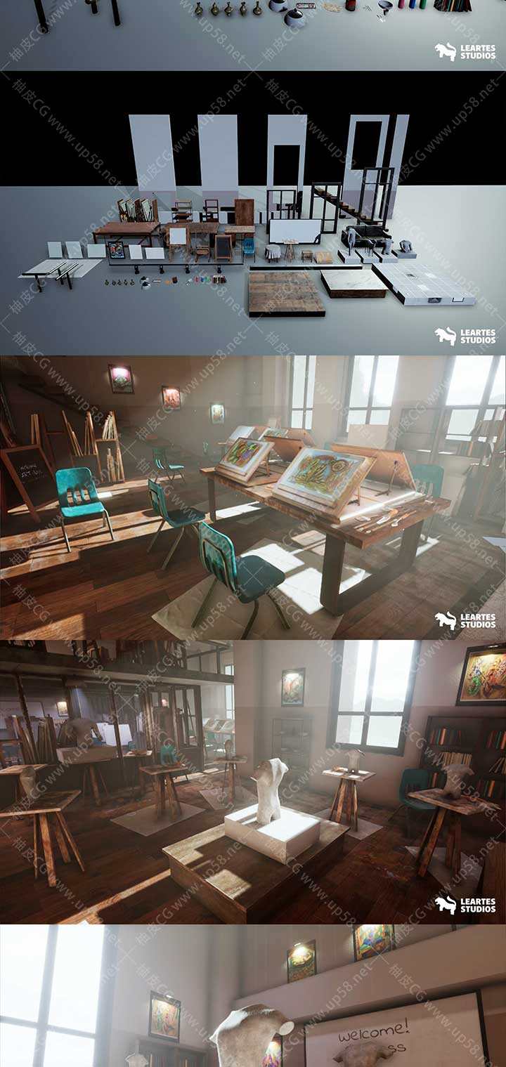 Unreal Engine游戏开发视觉艺术工作室环境数字资产包