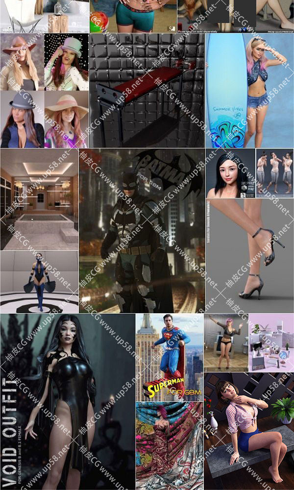 Daz studio 3D角色模型素材合集2023年度1月第一波