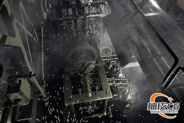 Unreal Engine充满蒸汽和活力的老式机器场景UE素材