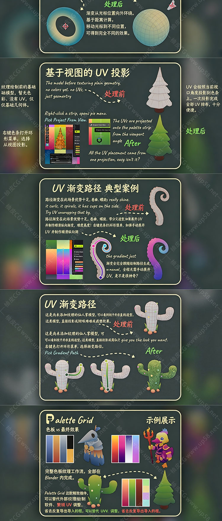 [汉化版]Blender快速渐变贴图与实时调色插件Palettegrid 1.3