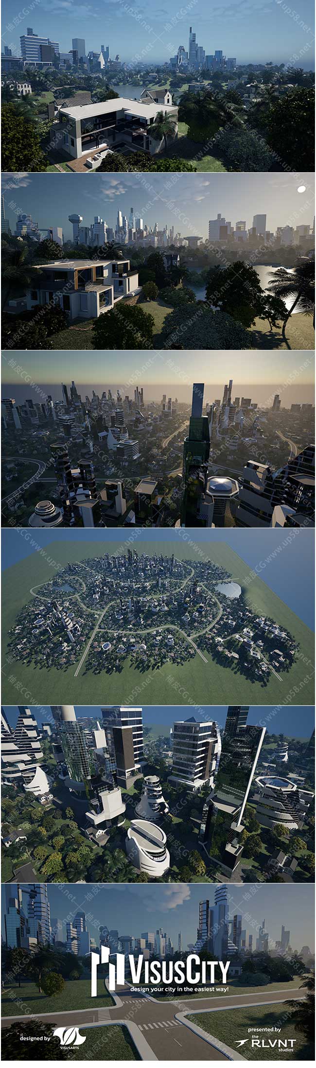 Unreal Engine程序化可视城市建筑生成插件VisusCity