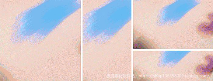 AE模板 像机移动画面切割信号干扰笔刷水墨炫光视频转场特效+音效