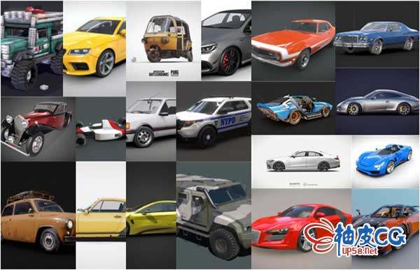 Blender精细汽车3D模型合集