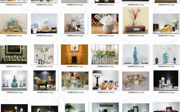 3Dmax现代北欧风格饰品精细模型素材库 家装工装设计后现代3D模型