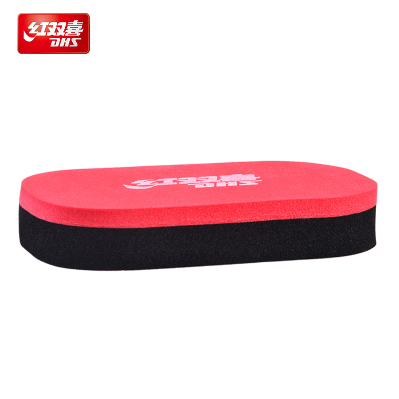 DHS Red Double Happiness Table Tennis Sponge Wipe Rubber Leather Cleaning Cotton Table Tennis Racket Sponge Scrub Rubber Cotton 1 piece pack