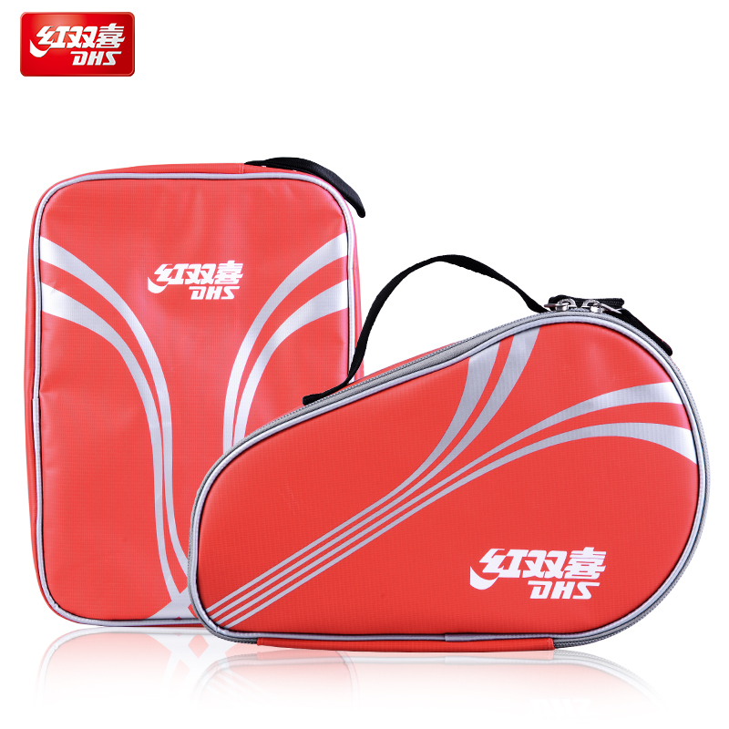 DHS Red Double Hi RC109 110 Square Oxford Cloth Table Tennis Racket Pack Double Deck Table Tennis Racket Set