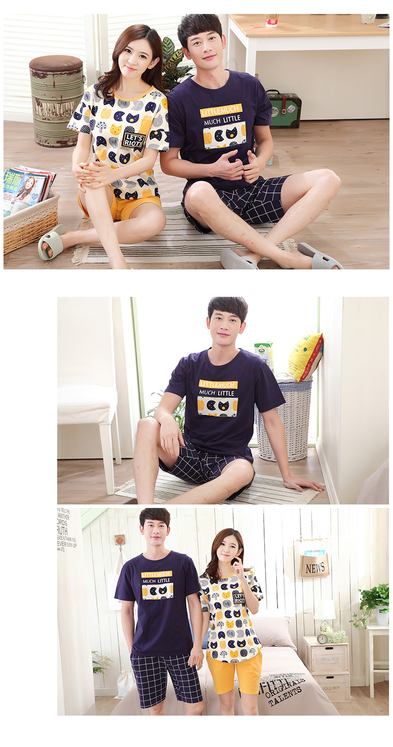 Pyjama mixte en Coton à manche courte - Ref 3005874 Image 12