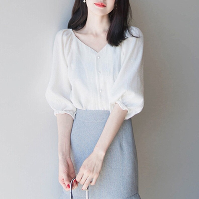 Europe 2022 summer dress women's light mature wind royal sister set female small man with thin two-piece set