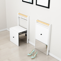 Wall-mounted folding shoe-changing stool hanging wall invisible home doorway Xuanshut into the door ytterbium-combined wearing a shoe stool