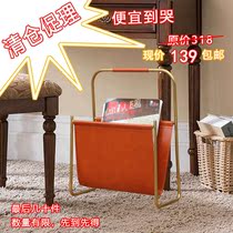 Mobile simple small bookshelf simple metal display stand Nordic light luxury leather desktop jewelry design landing non-AJ