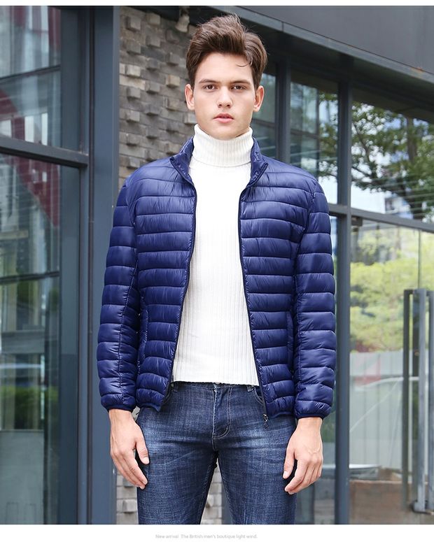 Người cha trung niên mới mặc quần áo cotton mùa đông Áo khoác nam mùa đông trong chiếc áo khoác cotton trẻ trung mỏng manh áo phao nam hàn quốc