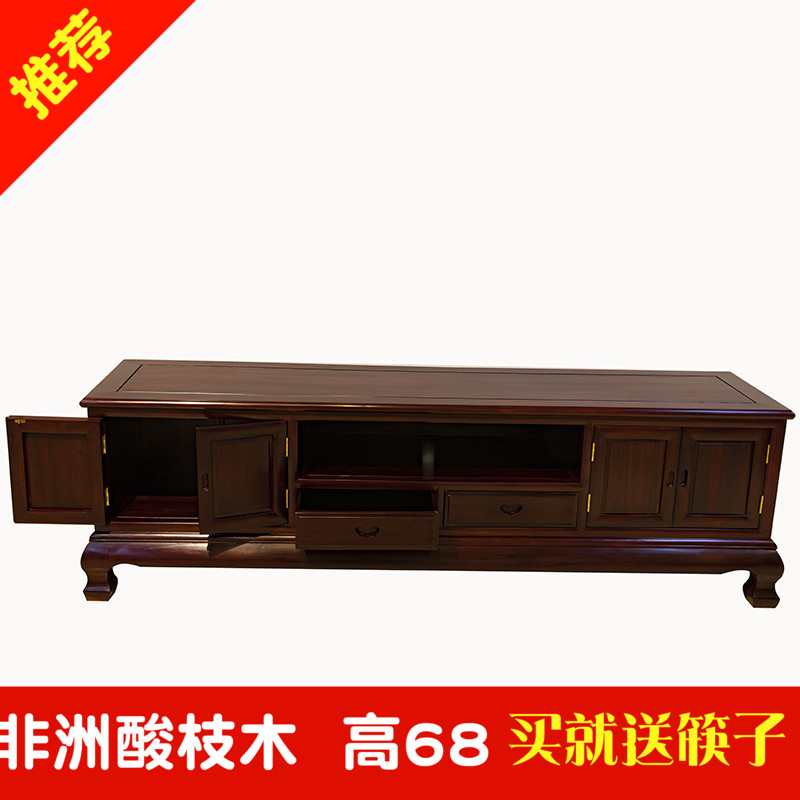 Mahogany TV cabinet African rosewood TV cabinet heightened cabinet solid wood new Chinese-style floor cabinet small bedroom TV cabinet