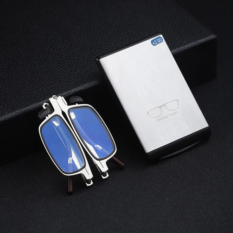 High-End Foldable Anti-Blue Light Reading Glasses, Fashionable and Portable, High-Definition, Suitable for Middle-Aged and Elderly Men and Women, Can Be Attached to a Mobile Phone