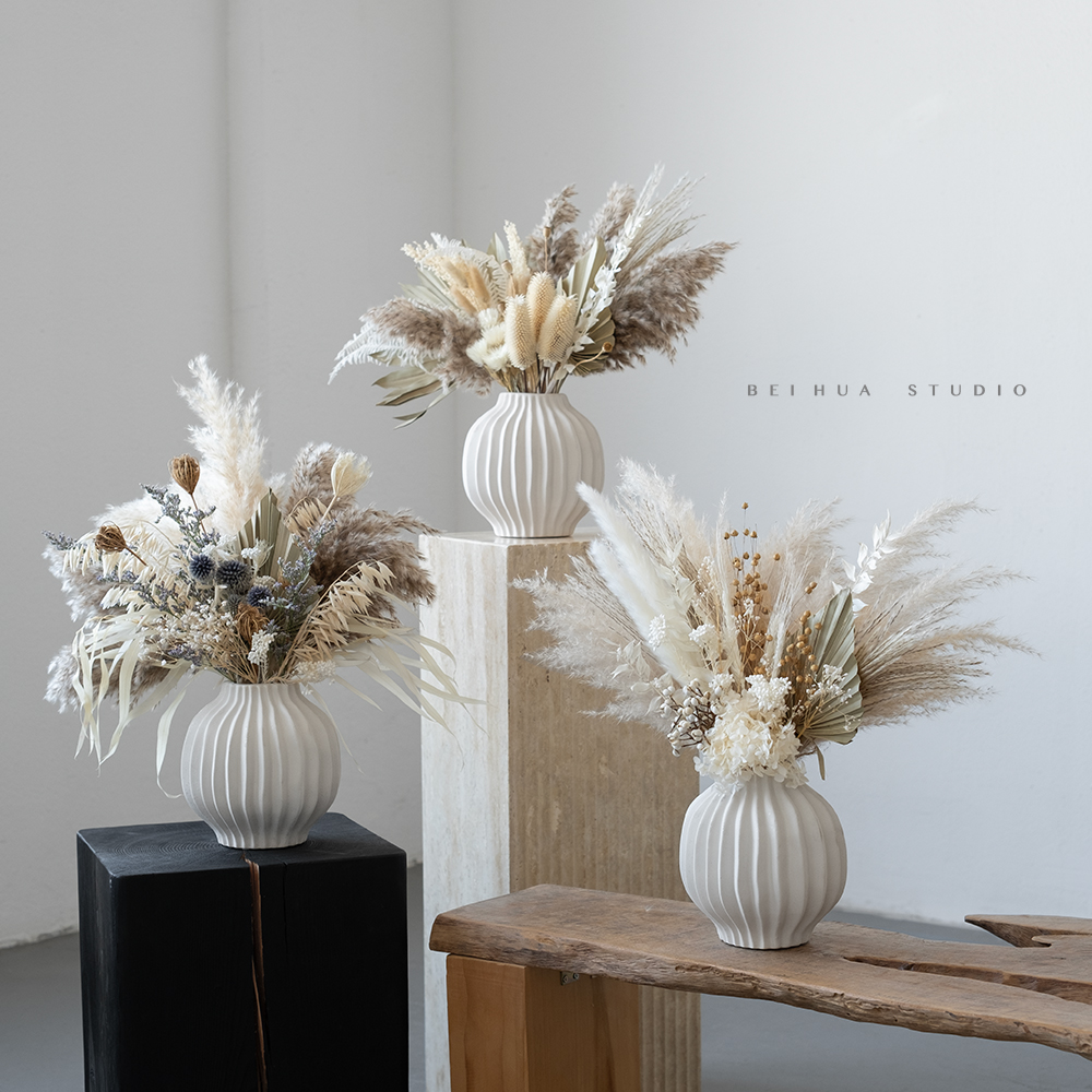 マイラードドライフラワーブーケ、本物の花、ヴィンテージの高品質の家庭用商業用装飾、レストランのテーブル、ナチュラルな装飾品