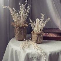 Creative flower ornaments linen vase Vintage home decoration dried flowers flower arrangement countertop vase North flower Xishe large size