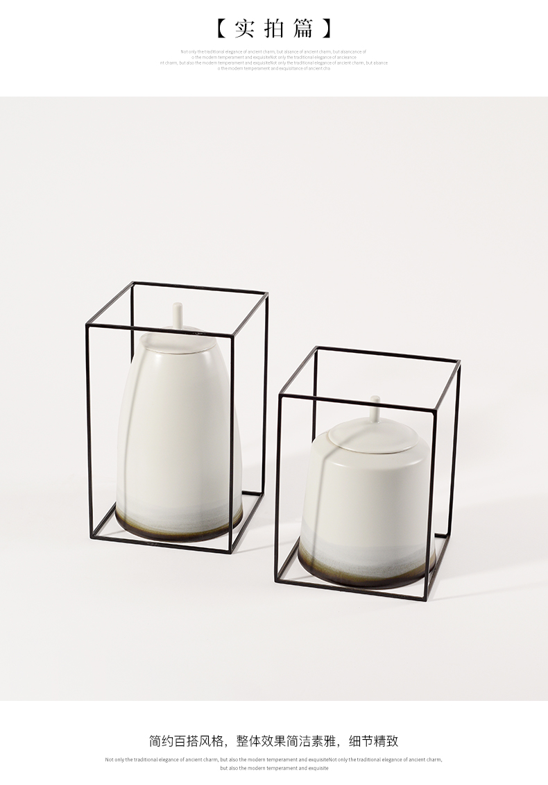 New Chinese style landscape scenery general ceramic tank furnishing articles post - modern art creativity window decorations