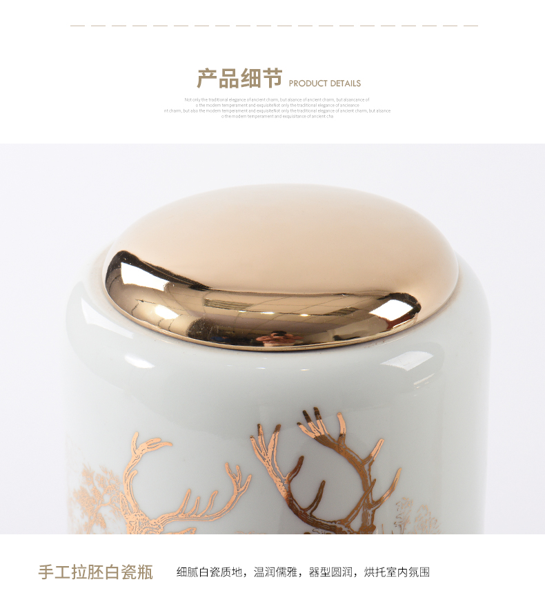 I and contracted the animal motifs electroplating ceramic storage tank furnishing articles floor hall partition cabinet light key-2 luxury decoration