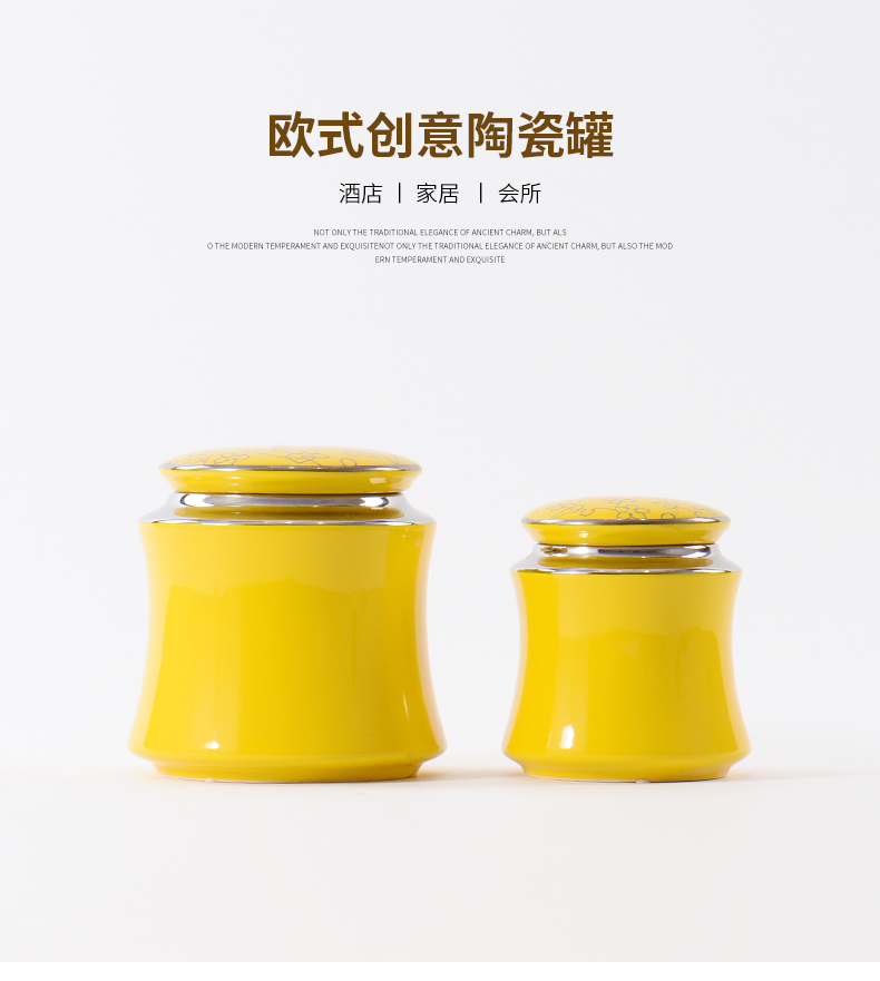 New Chinese style classic yellow ceramic pot is placed between example indoor rich ancient frame porch partition storage bottle decoration