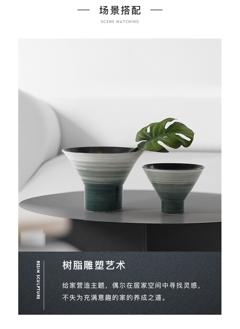 Modern new Chinese style to use creative gradient ceramic vase household interior furnishing articles mesa flower arranging flowers, arts and crafts