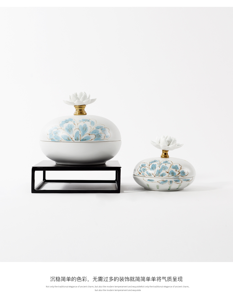 Modern ceramic vases, flower arrangement of new Chinese style furnishing articles sitting room TV ark, soft adornment porcelain jar example room decoration