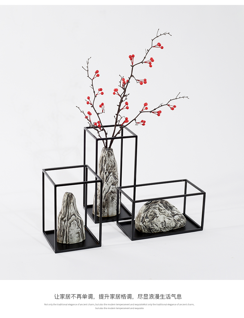 New Chinese style restoring ancient ways do old rockery modelling ceramic flower arranging flower implement furnishing articles sitting room porch TV ark, adornment