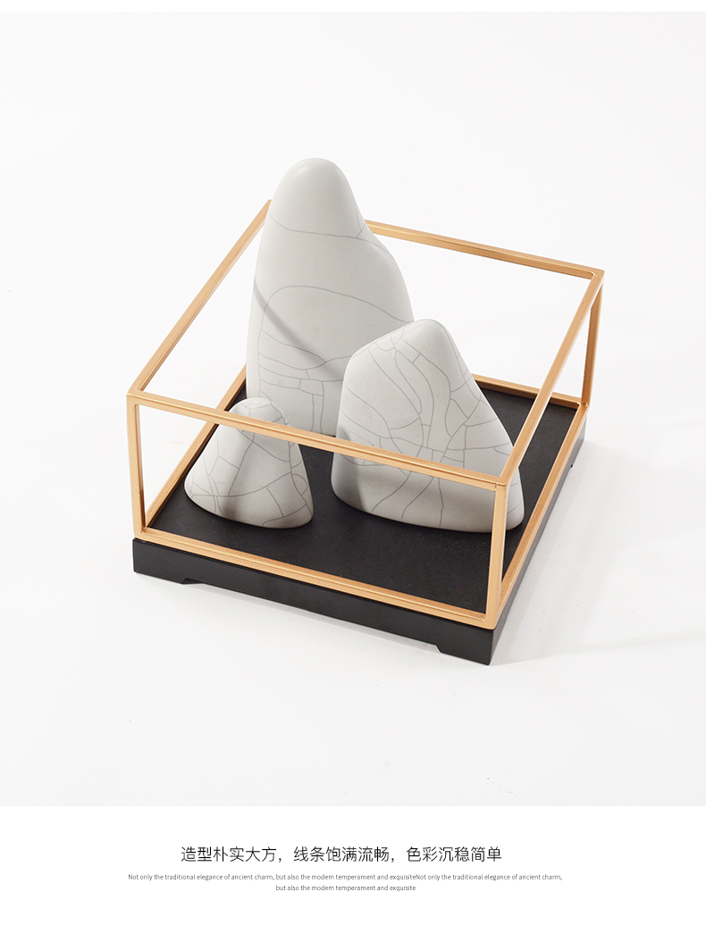 The modern creative ceramic rockery floor metal jewelry table, porch place between example shoe ark, hotel decoration