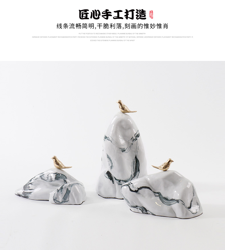 New Chinese style is contracted by rock porch place, creative studio town curtilage ceramic soft adornment company office
